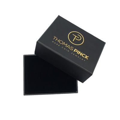 กล่องของขวัญเครื่องประดับกระดาษแข็งสีดำ 2 มม. PMS หรูหราแหวนกระดาษแข็งขนาดเล็กบรรจุภัณฑ์เครื่องสำอาง
